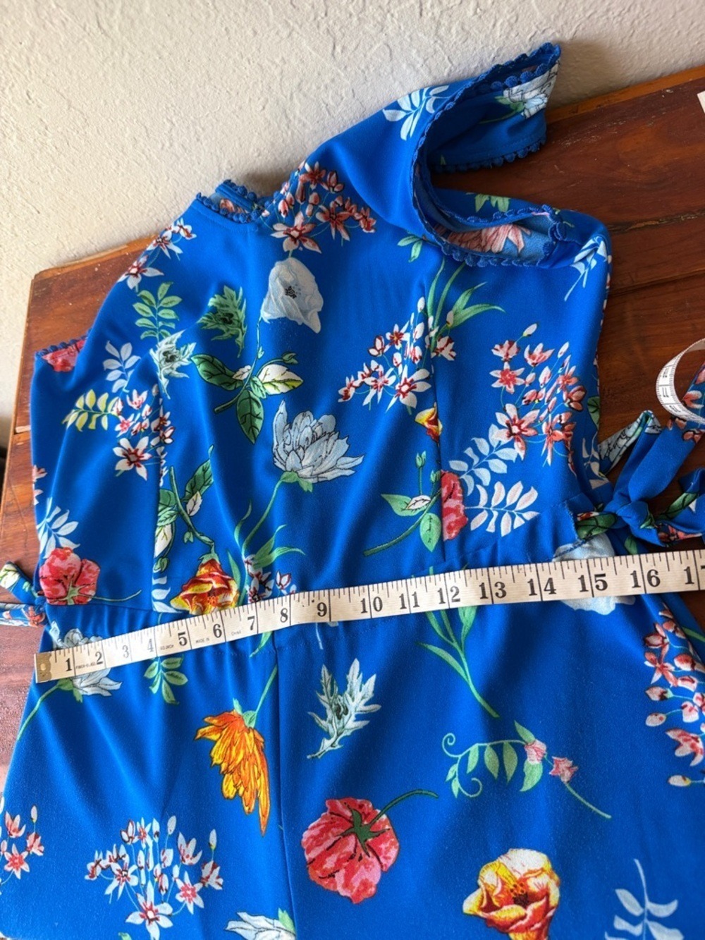 Sleeveless v neck tropical romper jumpsuit tropical resort vacation Hawaiian - Picture 8 of 9